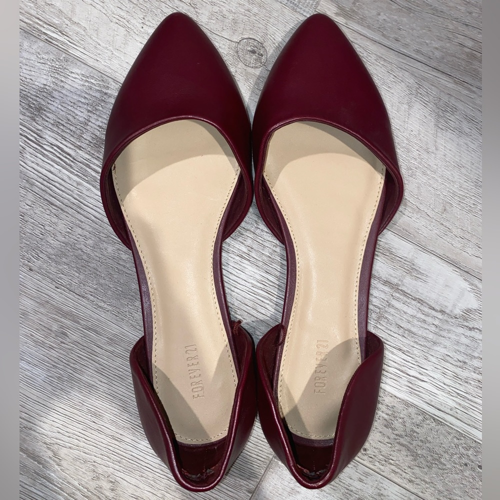 Forever 21 Plum Pointed Flats
